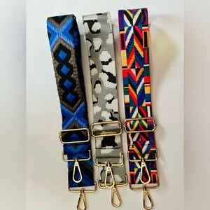 NEW purse straps with adjustable length. Selling all three together.